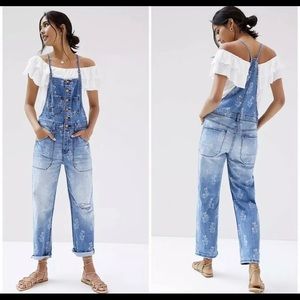 BNWT- Anthropologie Pilcro Painter Denim Overalls - Sz 27